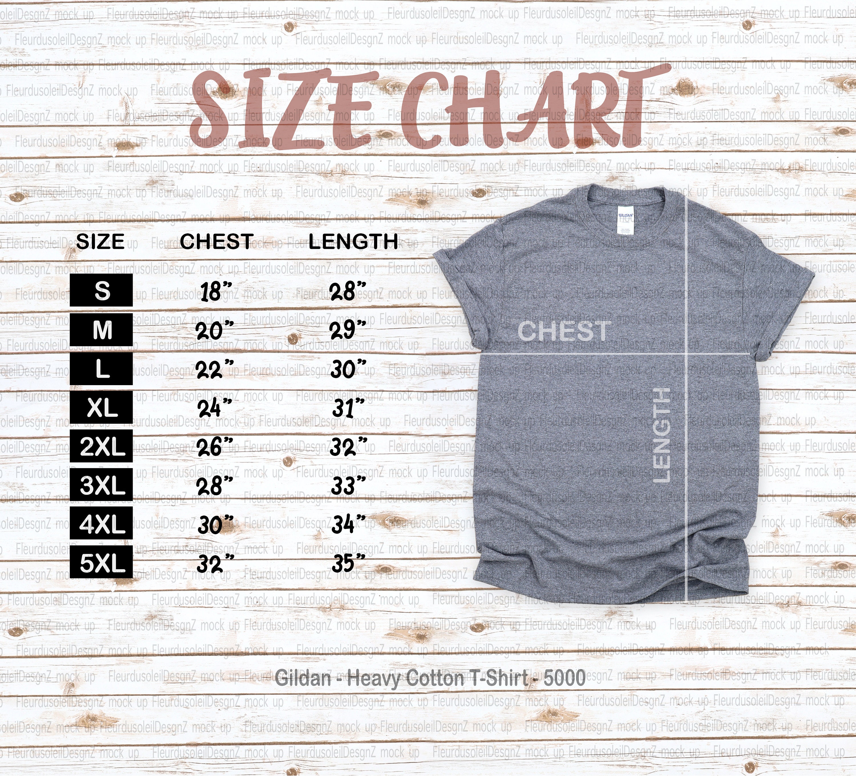 gildan size chart
