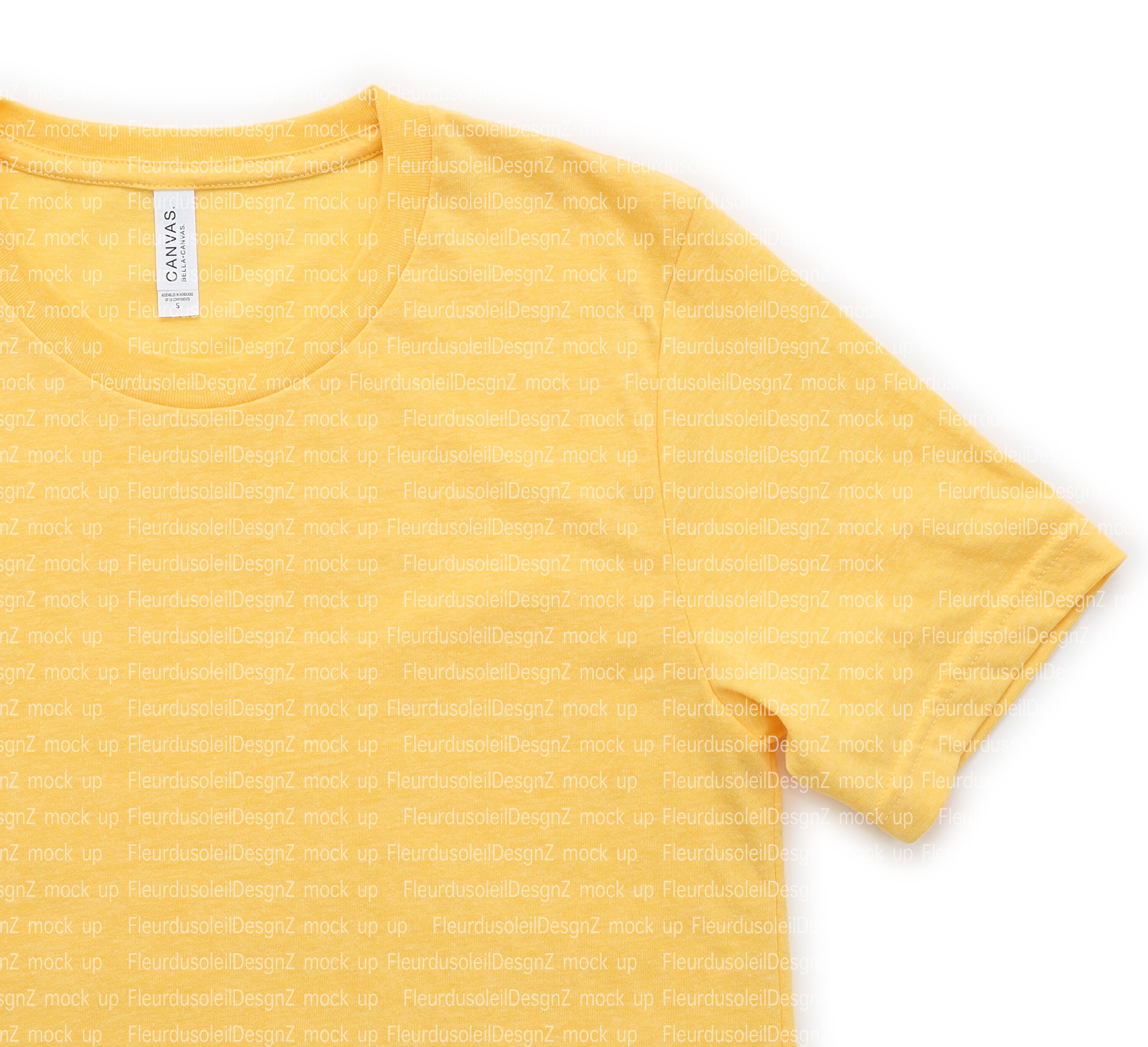 bella canvas heather yellow gold