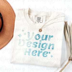 Comfort Colors 1717 Ivory T-Shirt mockup Comfort Colors mockup Short Sleeve Shirt BOHO t shirt mockup