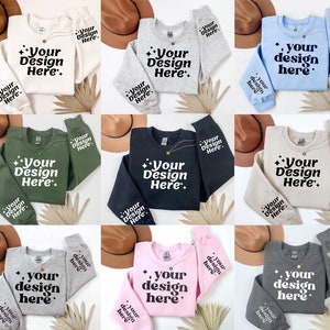 Gildan 18000 Mockup Bundle Gildan Mock up Bundle Gildan Sweatshirt Mockup Gildan 18000 Gildan folded Sweatshirt Mock ups