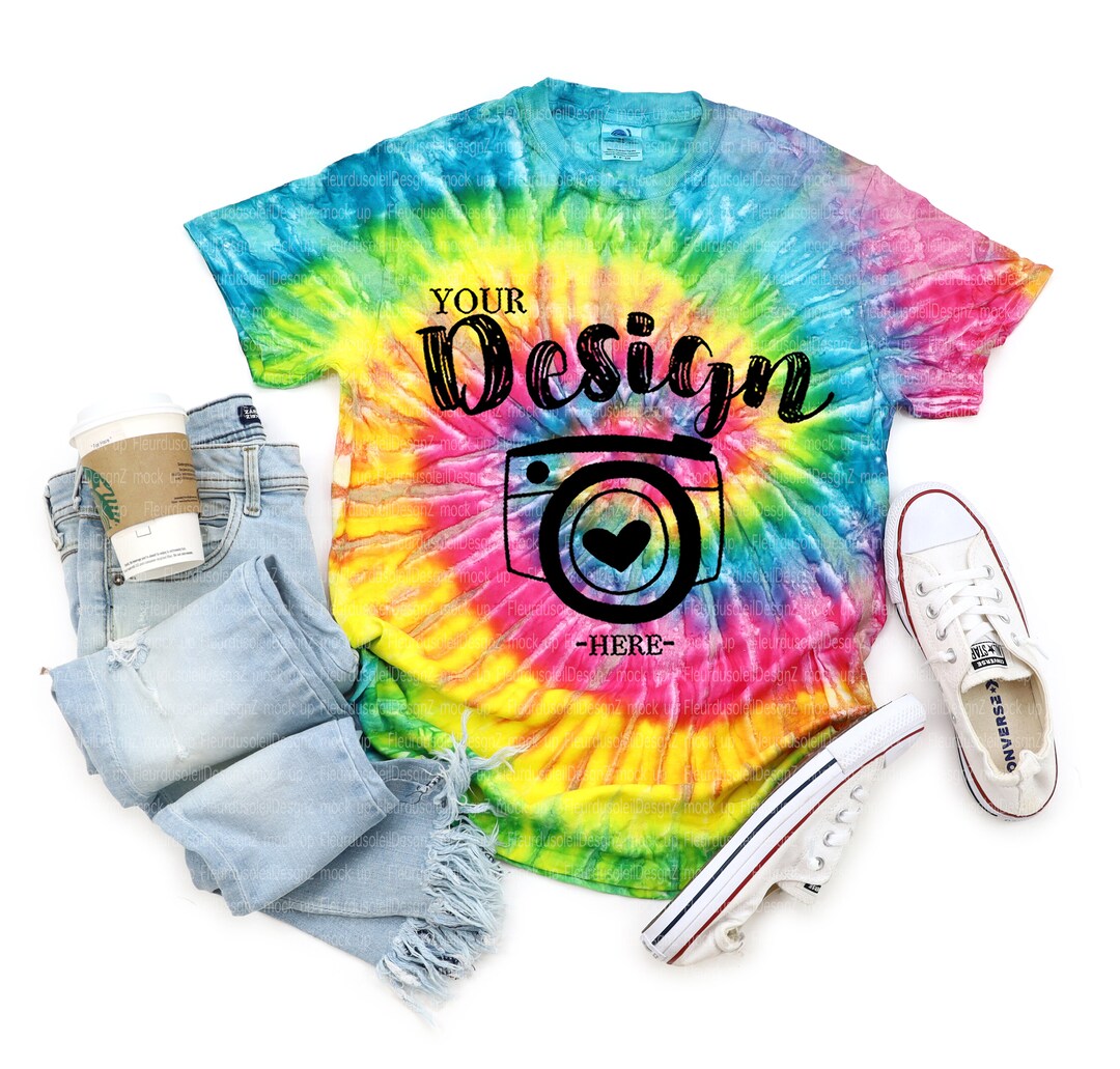 T-shirt Mock Ups | Colortone Mock up | Tie-dye CD100 Saturn T-shirt ...