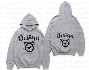 Front and Back Gildan 18500 Mockup Gildan Hoodie Mockup Sweatshirt Mockup Fall Mockup Shirt Mockup Hoodie Mockup Sport Grey Hoodie Mockup
