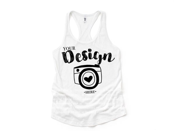 Next Level 1533 White Tank Flat Lay Racerback Tank Mock Up Etsy