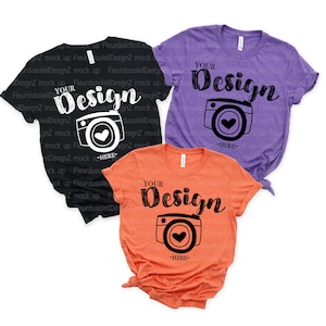 Halloween mockup Trio Shirt Mock Up bella canvas 3001 mockup t-shirt mock ups mens
