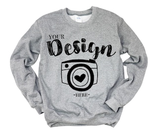 Gildan 18000 Heavy Blend Crewneck Sweatshirt Graphite Heather Sweatshirt Mockup 18000 Mock Up Flat Lay Gildan Mockups Sweatshirt Mockup