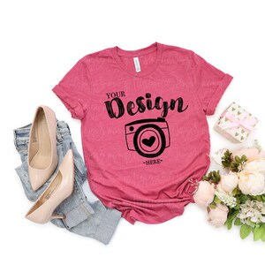VALENTINES Mock Up BUNDLE| Valentines day Bundle 3001 Mockup | 3001 Mock Up | Bella Canvas Mockup Valentines | 3001 Valentines Mockup image 5