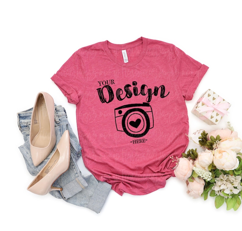 VALENTINES Mock Up BUNDLE| Valentines day Bundle 3001 Mockup | 3001 Mock Up | Bella Canvas Mockup Valentines | 3001 Valentines Mockup image 5