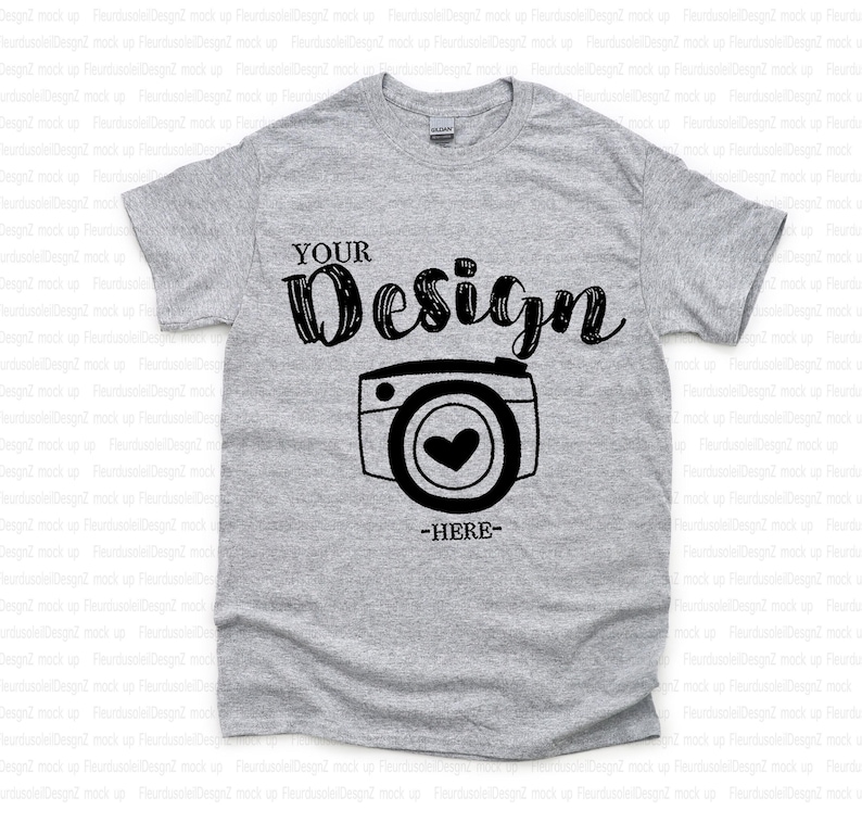 Gildan 500 Sport Grey Unisex TShirt Mockup,t-shirt mockup gildan Flat Lay Shirt Mock Up,Modern Shirt Mockup
