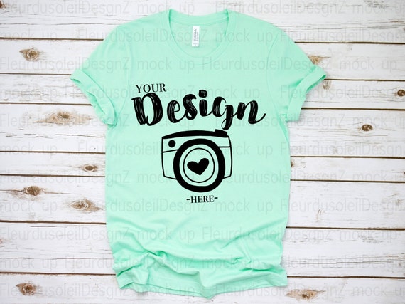 Download Mint T Shirt Mockup Bella Canvas 3001 Mint Triblend T Shirt Etsy