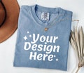 Comfort Colors 1717 Blue Jean T-Shirt mockup Comfort Colors mockup Short Sleeve Shirt BOHO t shirt mockup