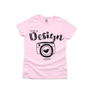 Gildan 5000L LichtRoze Mockup Womens Shirt Mockup Gildan TShirt Mockup gildan Flat Lay Shirt Mock Up