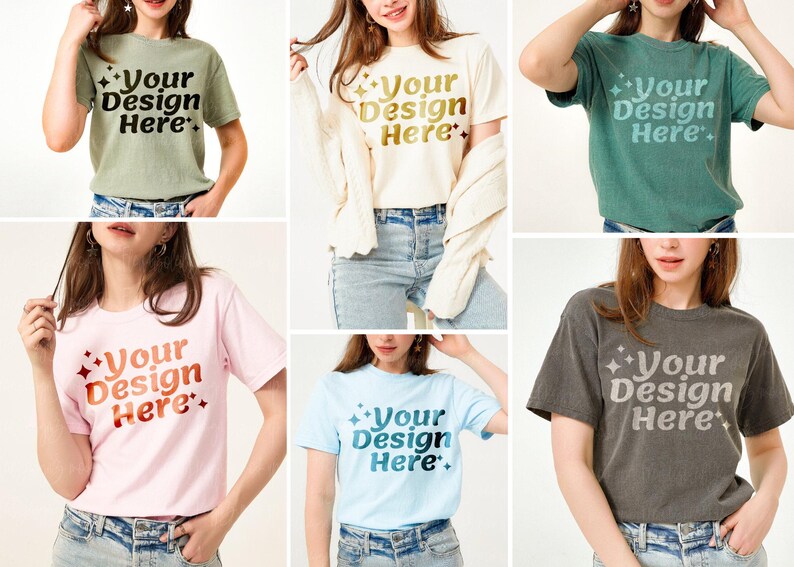 Comfort Colors 1717 tshirt Mockup Bundle | Model Mockup | Shirt Mockup Bundle | Mega Mockup Bundle | Summer Spring Mockup