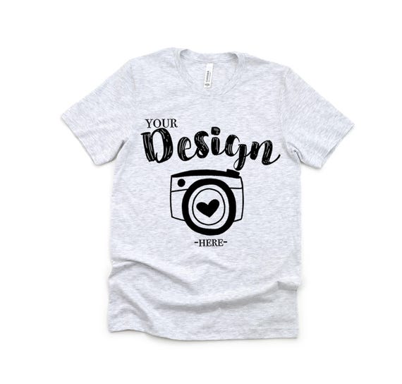 Bella Canvas 3001 Ash Flat Lay Mockup, Mock Up, Mock Up, Flat Lay, Bella Canvas mock up,T-shirt Mockup