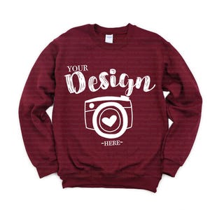 Gildan 18000 maroon Heavy Blend Crewneck Sweatshirt  Sweatshirt Mockup 18000 Mock Up Flat Lay Gildan Mockups Sweatshirt Mockup