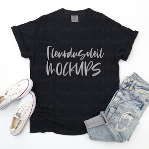 Komfortfarben Mockup Komfortfarben 1717 schwarz Mockup 1717 schwarz C1717 Mockup schwarz T Shirt Mockup