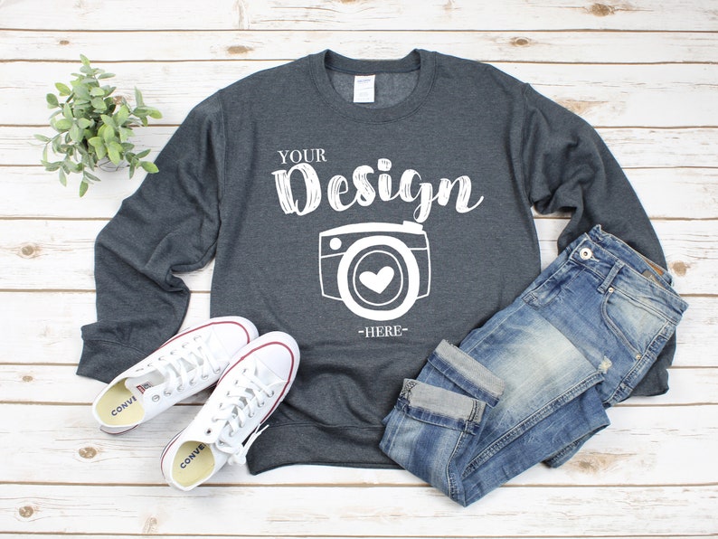 Download Gildan 18000 Heavy Blend Crewneck Sweatshirt Dark Heather Sweatshirt Mockup 18000 Mock Up Flat Lay Gildan Mockups Sweatshirt Mockup Photography Art Collectibles Colonialgolfhart Com
