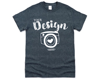 Gildan 5000 Dark Heather Unisex TShirt Mockup,t-shirt mockup gildan Flat Lay Shirt Mock Up Modern Shirt Mockup