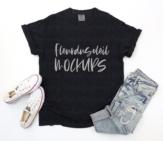 Comfort Colors Mockup Comfort Colors 1717 black Mockup 1717 black C1717 Mockup black T Shirt Mockup