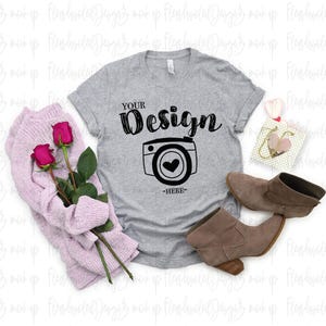 VALENTINES Mock Up BUNDLE| Valentines day Bundle 3001 Mockup | 3001 Mock Up | Bella Canvas Mockup Valentines | 3001 Valentines Mockup image 7