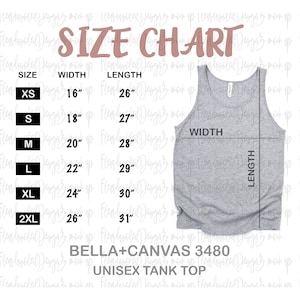 Bella Canvas Size Chart | Bella + Canvas 3480 Size Chart | Bella Canvas mockup Size Chart | bella canvas Size Chart