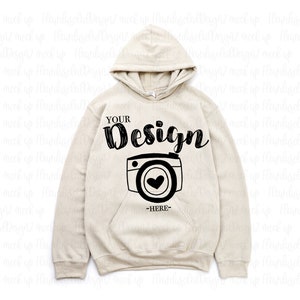 Gildan 18500 Hooded Sweatshirt Brand Sand hoodie Mockup t-shirt mockup gildan Flat Lay Shirt Mock Up