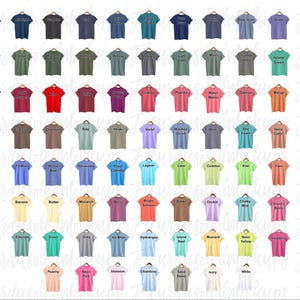 Comfort Colors 1717 Color Chart  Mockup | No-Editable | Comfort Colors 1717 Swatches | C1717 Mockups | JPG file comfort colors 1717 mockup