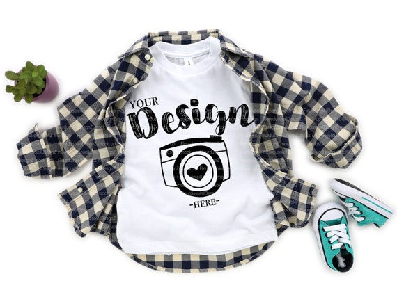 Kids T Shirt Mockup Bella Canvas 3001t White T Shirt Jersey Etsy