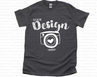 Gildan 5000 Charcoal Unisex TShirt Mockup,t-shirt mockup gildan Flat Lay Shirt Mock Up,Modern Shirt Mockup