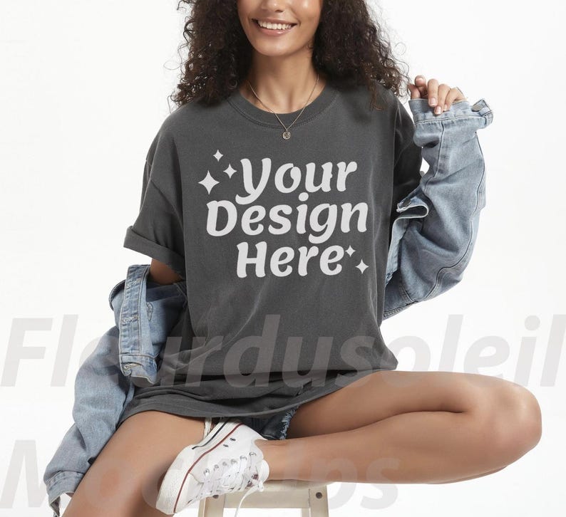 Comfort Colors 1717 Mockup Bundle Comfort Colors C1717 Tshirt Mockup Bundle CC 1717 T-Shirt Mock-up Bundle Real Model mockups image 5