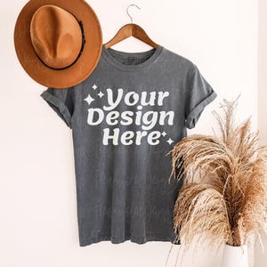 Comfort Colors Pepper C1717 Mockup 1717 Pepper T Shirt Mockup Comfort Colors Mockup image 1