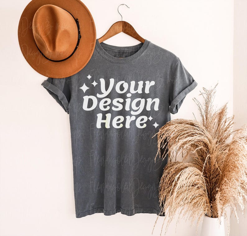 Comfort Colors Pepper C1717 Mockup 1717 Pepper T Shirt Mockup Comfort Colors Mockup image 1