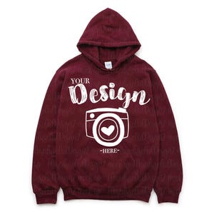 Gildan 18500 Hoodie Mockup Bundle | Flat Lay Sweatshirt Mockups | G185 Hooded Sweater | Simple White Background Mock image 6