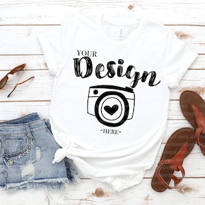 Bella Canvas Mockup | Bella Canvas 3001 White Mockup | t-shirt mockup for summer