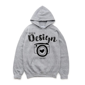 Gildan 18500 Hoodie Mockup Bundle | Flat Lay Sweatshirt Mockups | G185 Hooded Sweater | Simple White Background Mock image 9