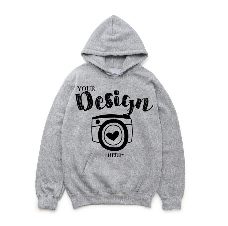Gildan 18500 Hoodie Mockup Bundle | Flat Lay Sweatshirt Mockups | G185 Hooded Sweater | Simple White Background Mock image 9