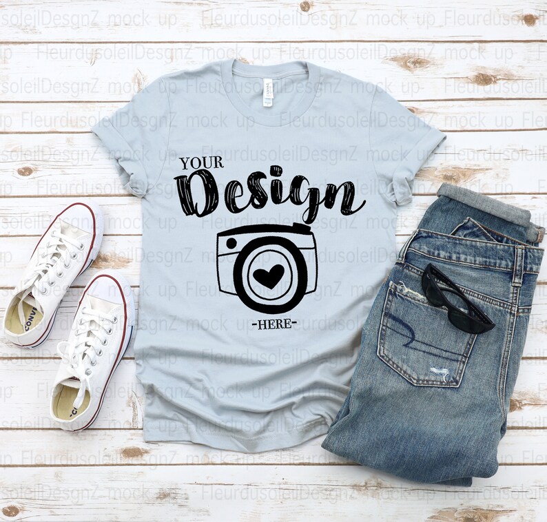 Download Light Blue Bella Canvas Mockup bella canvas t-shirt mockup | Etsy