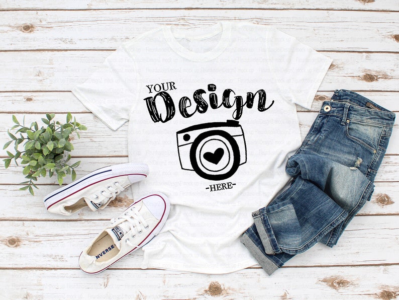 Download Tag less Gildan 64000 White Unisex TShirt mockup Gildan | Etsy