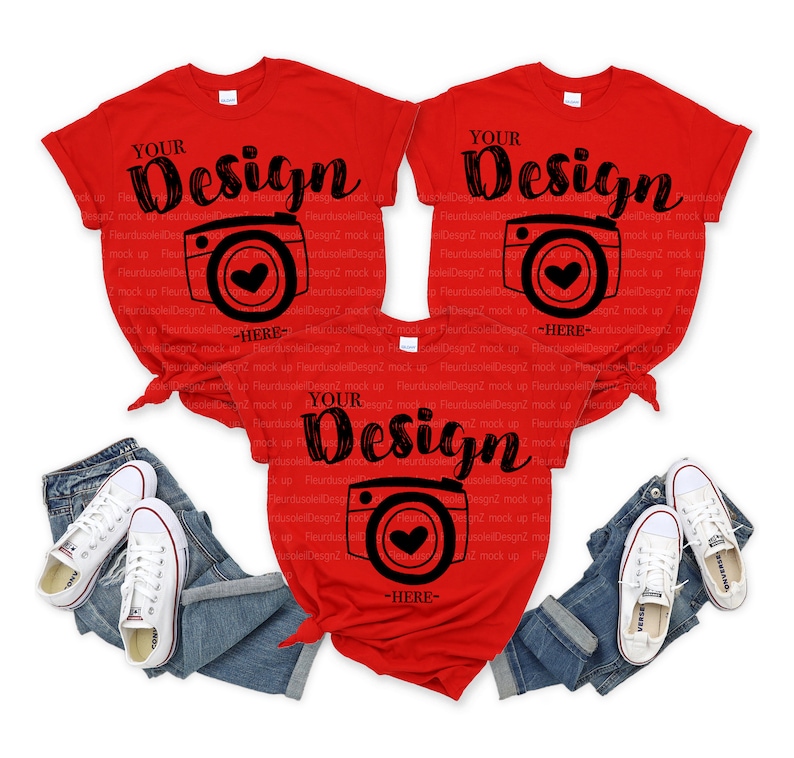 Download Spring mock up photo family t-shirt mockup T-Shirt Gildan 500 | Etsy