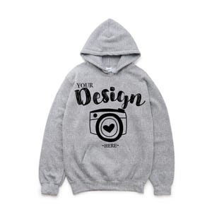 Gildan 18500 Hooded Sweatshirt Mockup | Grey Sweatshirt Mock up | Pullover | Gildan Hoodie Mockup | Long Sleeve | Casual Flat Lay Mockup
