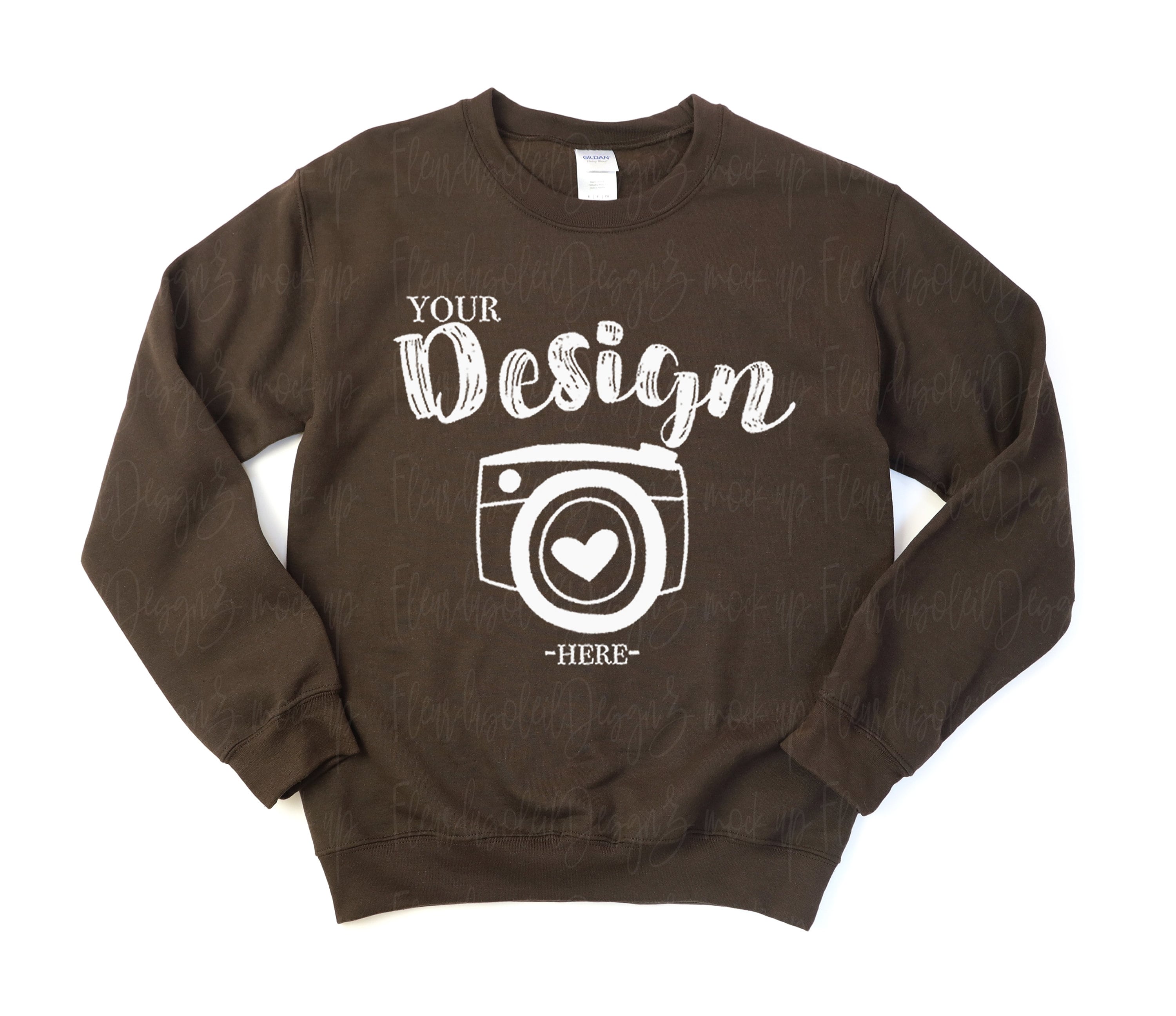Gildan G180 Maqueta de Chocolate Negro Gildan Sudadera Maqueta 18000 Maqueta / Maqueta de Sudadera Gildan Mens Gildan 18000 Maqueta