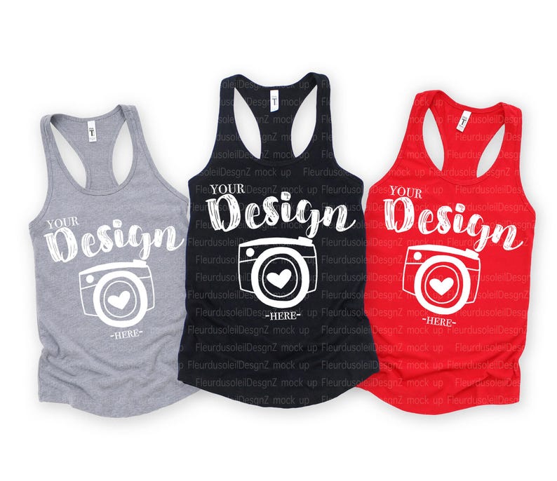 Next Level 1533 Tank Flat Lay, Racerback Tank Mock Up, Mock Up,Tank Top Mock Up, Flat Lay,Trio Shirt Mock Up