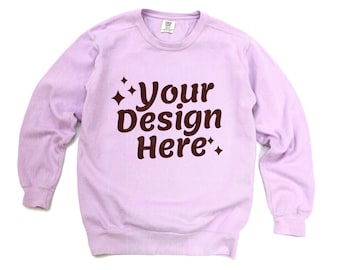 Comfort Colors 1566 ORCHID Mockup Crewneck Mockup Winter sweater mockup Comfort Colors 1566 Mockup Comfort Colors Sweatshirt Mockup