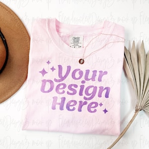 Maqueta de camiseta Comfort Colors 1717 Blossom Maqueta de camiseta Comfort Colors Camisa de manga corta Maqueta de camiseta BOHO