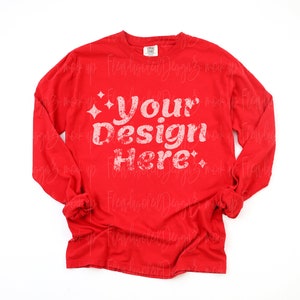 6014 Blue Jean Mockup Red 6014 Mockup Comfort Colors 6014 Mockup Comfort Colors Long Sleeve Mockup Blue Jean Long Sleeve Mockup