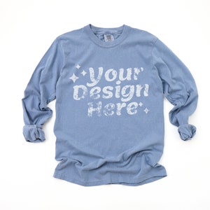 6014 Blue Jean Mockup Mustard 6014 Mockup Comfort Colors 6014 Mockup Comfort Colors Long Sleeve Mockup Blue Jean Long Sleeve Mockup
