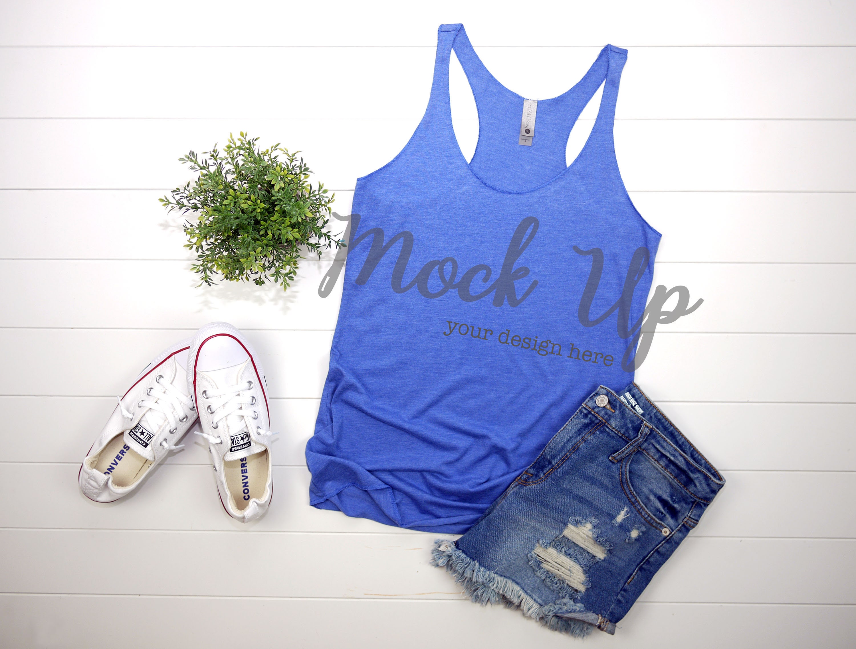 6733 Vintage Royal Mockup Next Level Tank Mockup Racerback Tank Mock Up Vintage Royal Next Level Tank Top Mockup Blue Tank Mockup