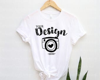 Bella Canvas 3001 Mockup |  White T-shirt Mockup | White T-shirt Mockup Flat Bella and Canvas T-Shirt 3001 Mockup |