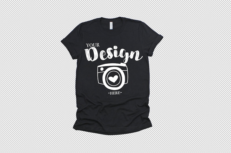 Png Bella Canvas 3001 Black Unisex T Shirt Mock Up Mock Up Etsy