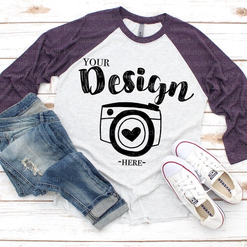 Next Level 6051 Raglan T-Shirt - Vintage Navy/Premium Heather, Unisex, 50% Polyester/25% Cotton/25% Rayon, Large - View #4