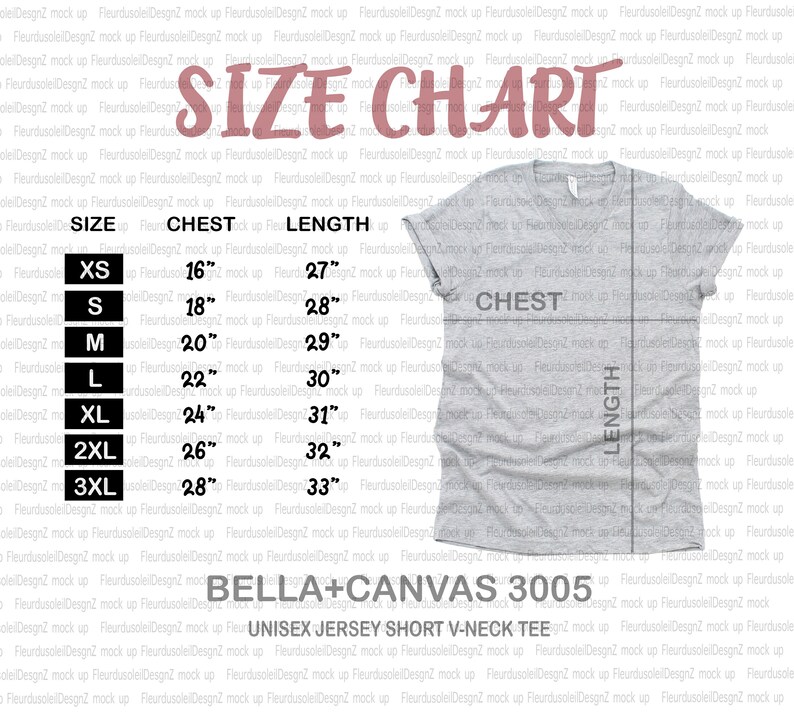 bella canvas 3005 color chart